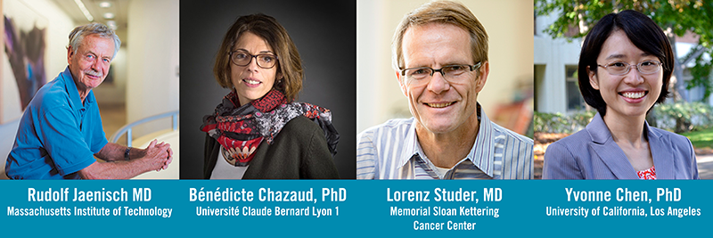 Photo compilation of invited speakers: Rudolf Jaenisch, Benedicte Chazaud, Lorenz Studer and Yvonne Chen