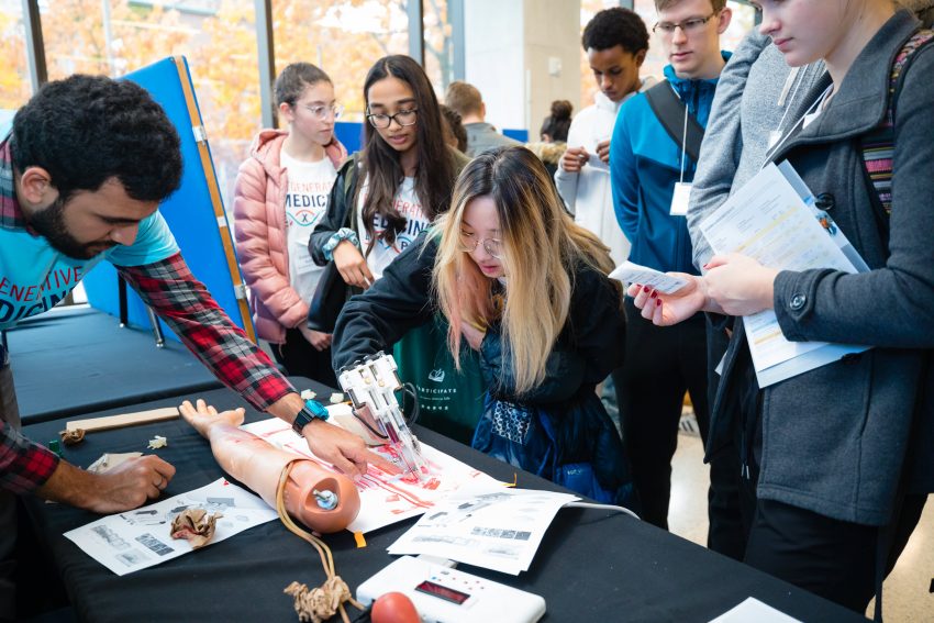 High school students and their teachers from across the Toronto area attending the Medicine by Design’s second annual Regenerative Medicine Expo