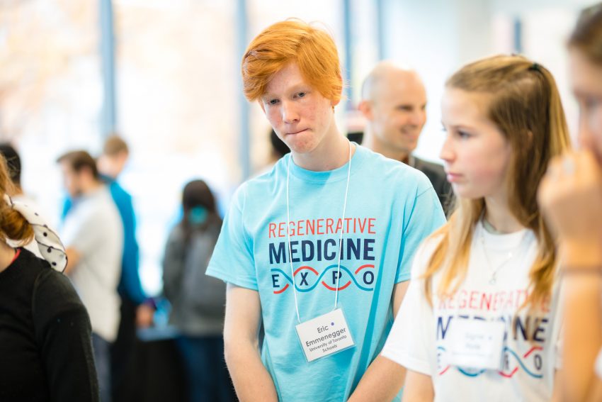 High school students and their teachers from across the Toronto area attending the Medicine by Design’s second annual Regenerative Medicine Expo