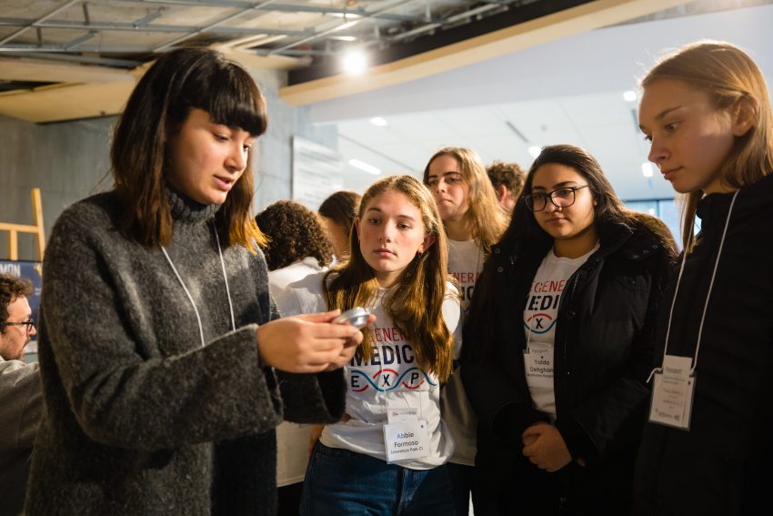 High school students and their teachers from across the Toronto area attending the Medicine by Design’s second annual Regenerative Medicine Expo